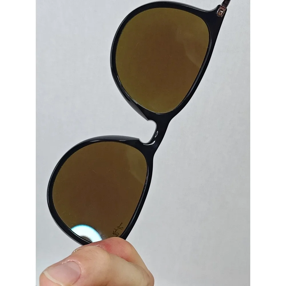 Ray-Ban Sunglasses Erika 4171 601/55 Blue Mirror Lenses Authentic Italy W/ Case